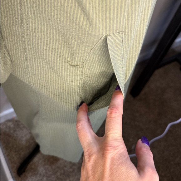 Southern Tide Popover‎ Seersucker Button Up Green T-Shirt Dress- Size Medium - Picture 6 of 12